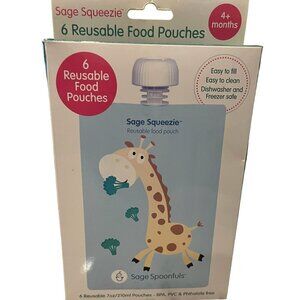 Sage Spoonfuls Squeezie 4+ Months BPA, PVC & Phthalate Free 7 oz. Food Pouches